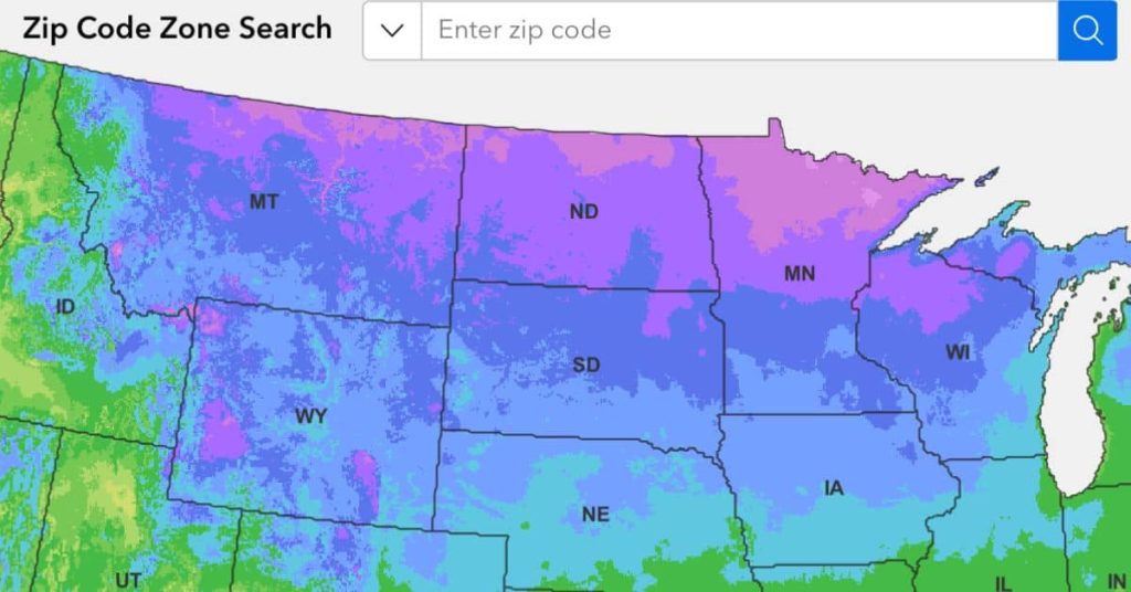 Zip Code Zone Search - USDA Plant Hardiness Zone Map