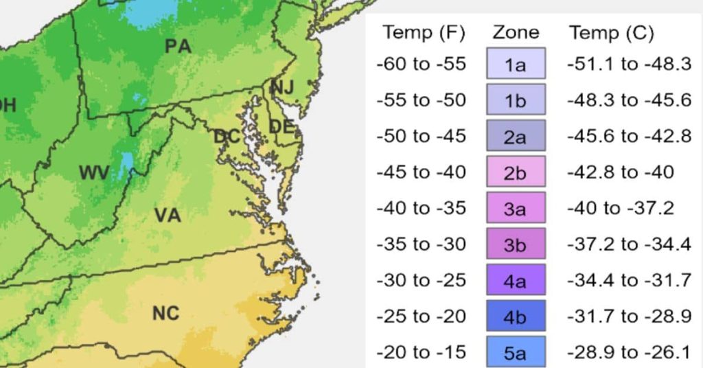Zone Numbers - USDA Plant Hardiness Zone Map